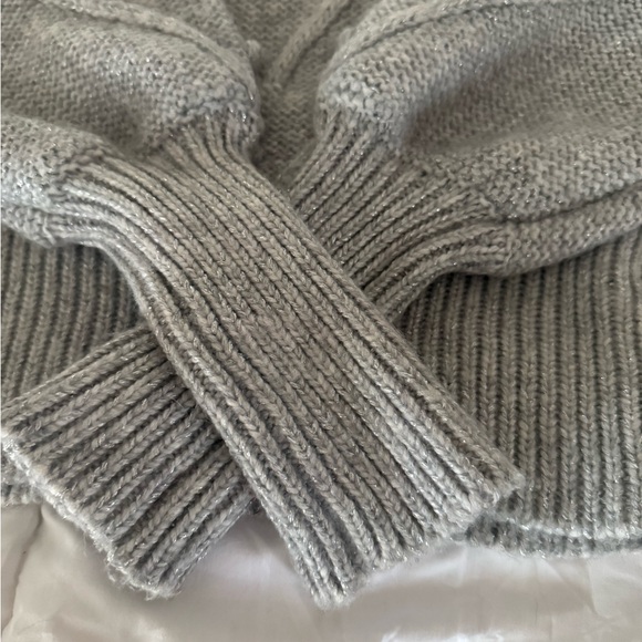 White House Black Market Light Gray V-Neck Sweater - Picture 6 of 7